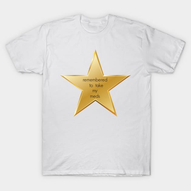 Funny Adult Gold Star Sticker T-Shirt by AchillesHelios